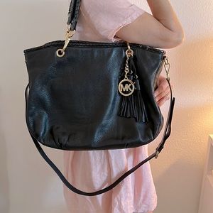 Michael Kors Black Leather Shoulder Bag